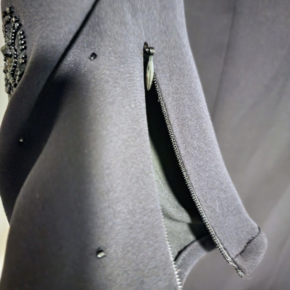 VINTAGE ARMANI COLLEZIONI BEADED BLACK DRESS SIZE 4 Made in Italy 🇮🇹 ♥️ - Picture 9 of 11